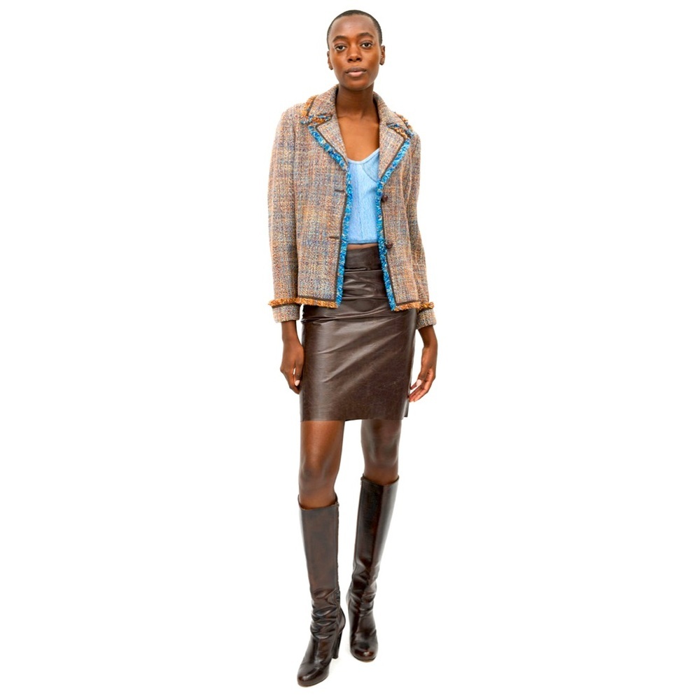 Missoni Brown Blue Tweed Blazer